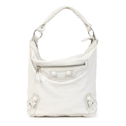 100% authentic Balenciaga White Giant Day Bag available at Labellov secondhand luxury in Antwerp