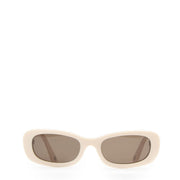 Authentic second-hand vintage Chanel Beige CC Logo Sunglasses buy online webshop LabelLOV