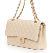 koop veilig online Chanel Nude Lambskin Classic Flap Bag GHW