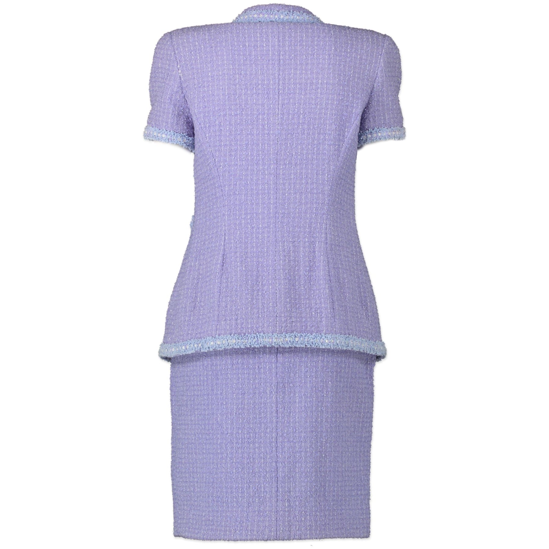 Chanel Purple Tweed Suit - Size 34