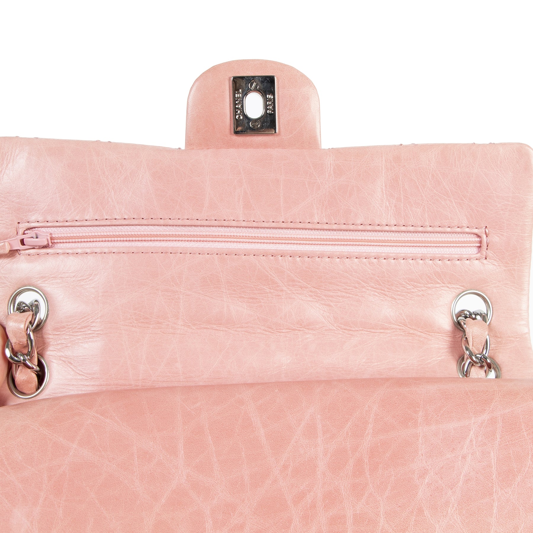 acheter en ligne pour le meilleur prix Chanel Pink Classic Double Flap Bag