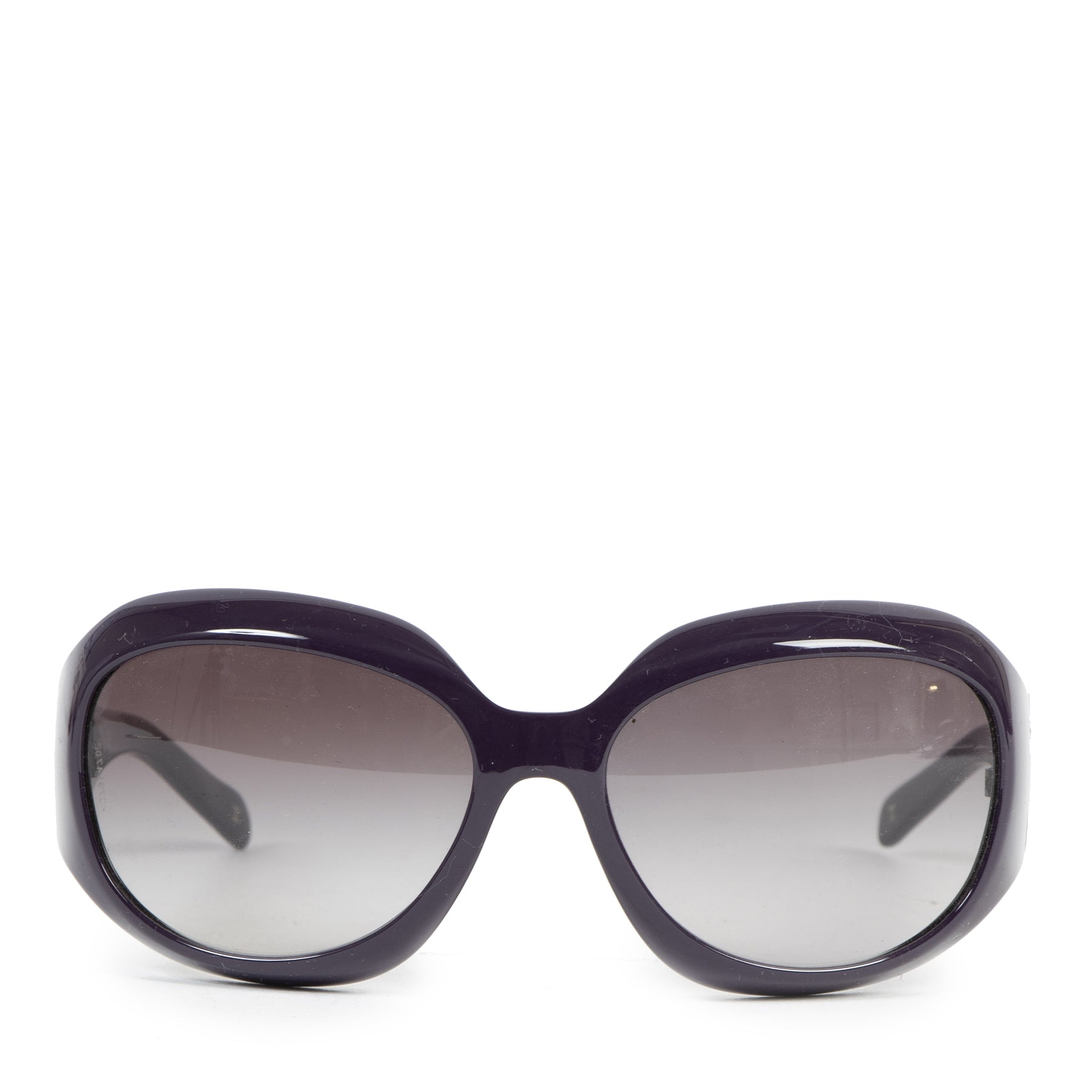 Authentic secondhand Chanel Purple CC Logo Sunglasses designer accessories designer brands fashion luxury vintage webshop