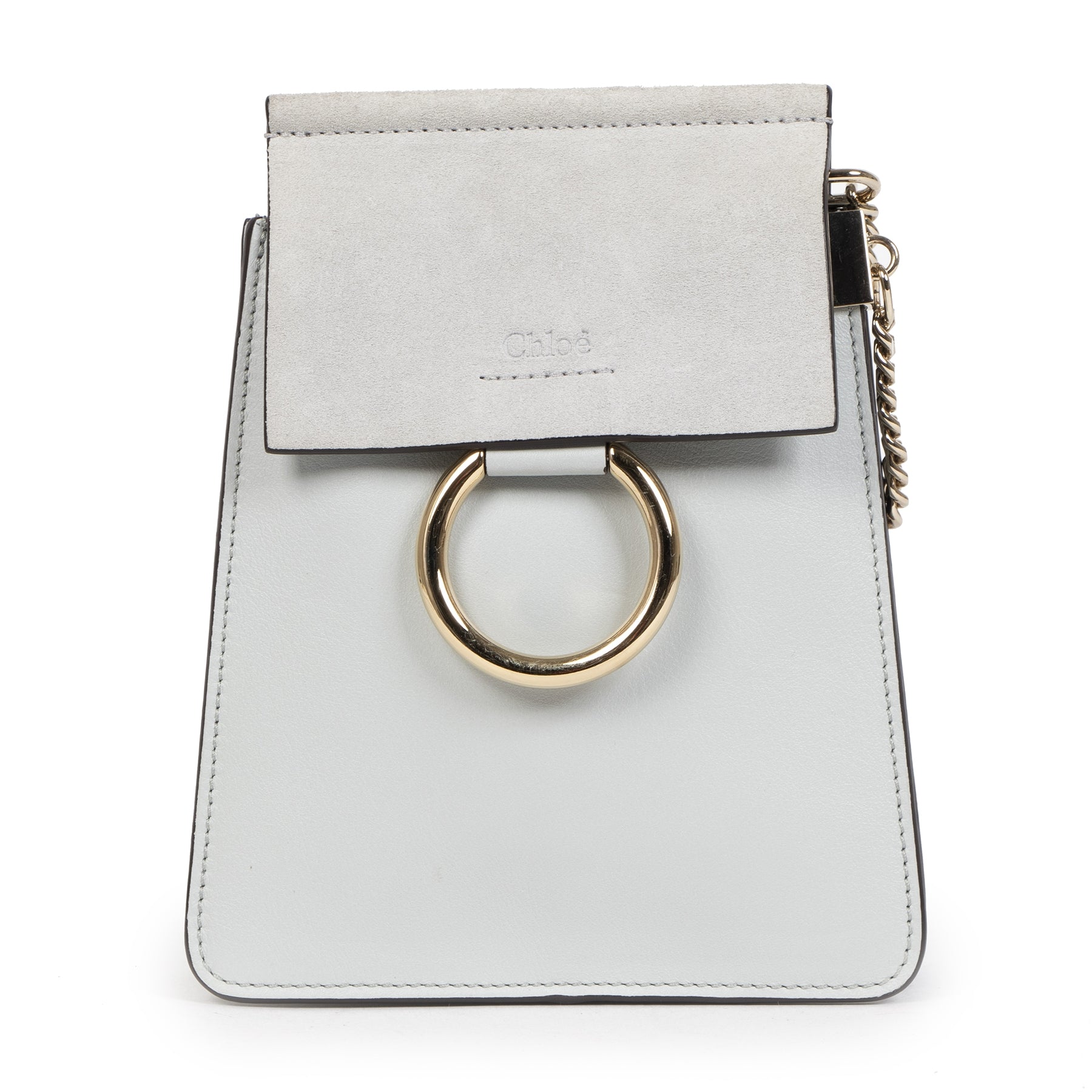 Authentic secondhand Chloé Airy Grey Faye Mini Bag designer bags designer brands fashion luxury vintage webshop safe secure online shopping worldwide shipping
