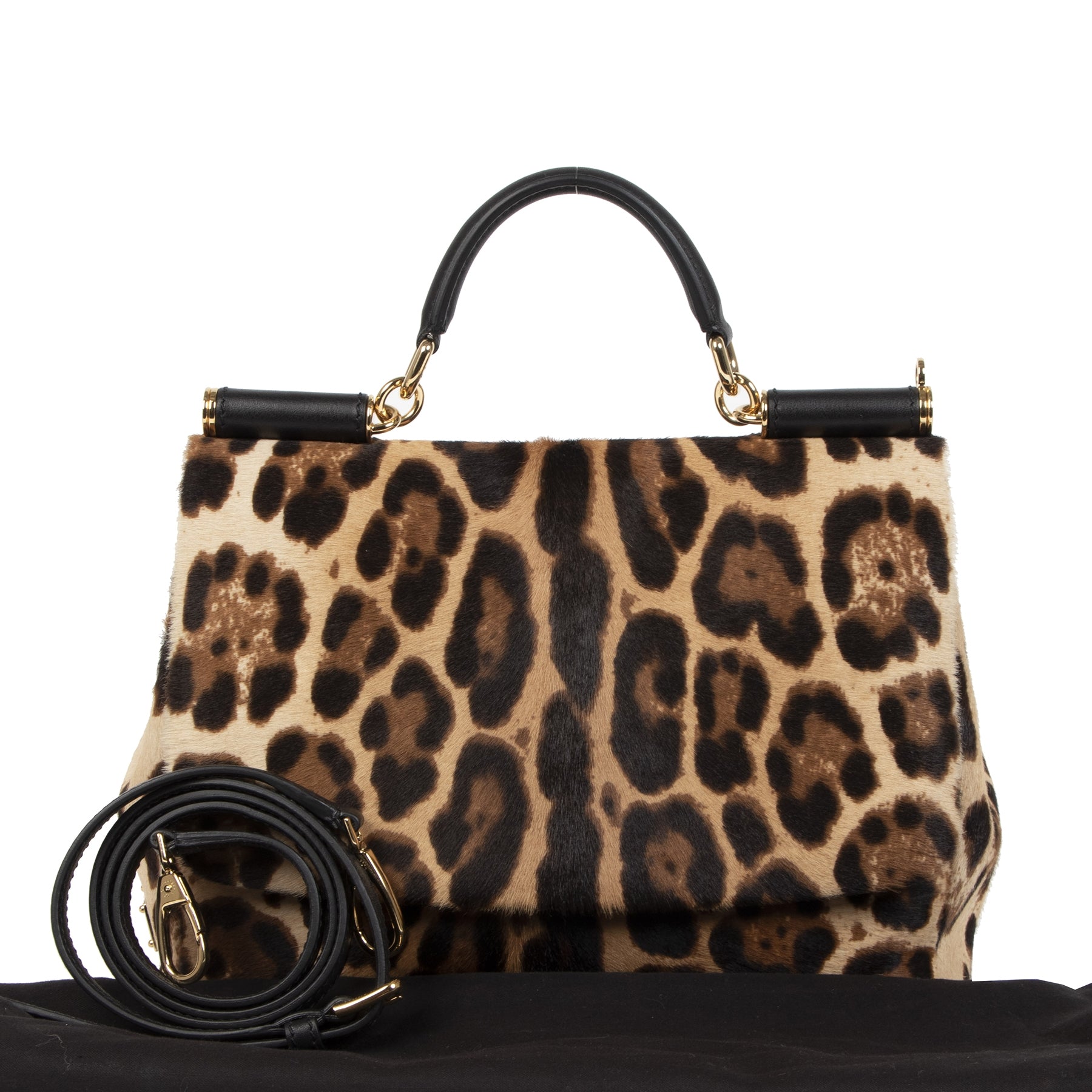 shop safe online Dolce & Gabbana Leopard Top Handle Bag