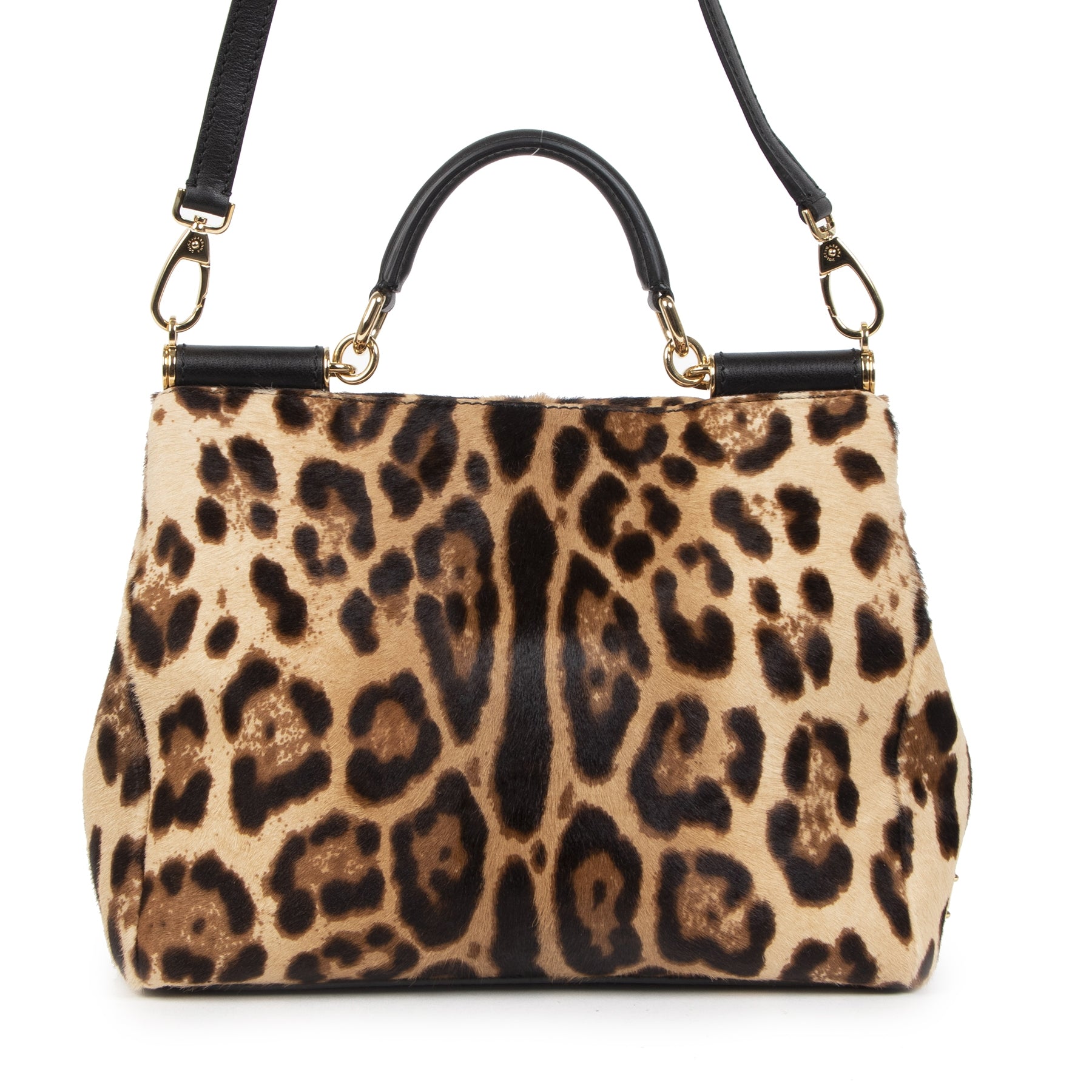 Dolce & Gabbana Leopard Top Handle Bag