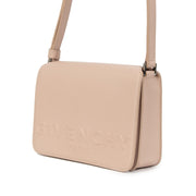 Authentic secondhand Givenchy Soft Pink Calfskin Debossed Logo Crossbody Bag designer bags designer brands fashion luxury vintage webshop safe secure online shopping worldwide shipping