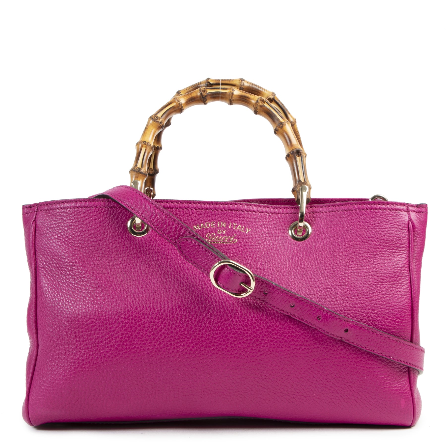Gucci Fuchsia Bamboo Top Handle Bag