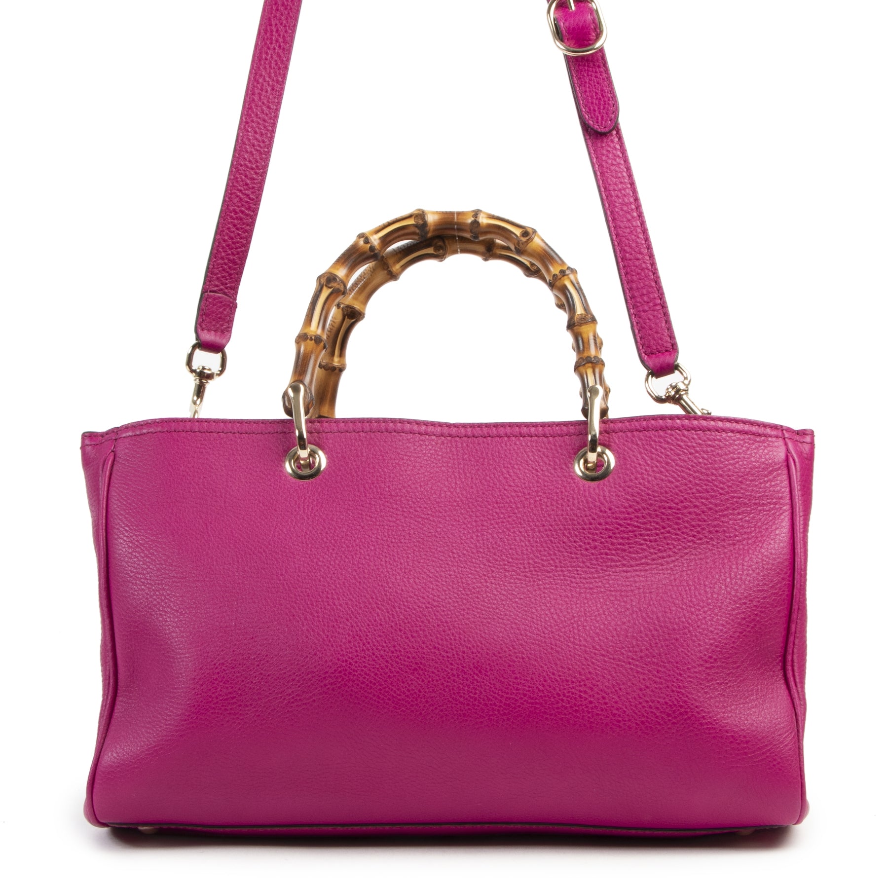 Gucci Fuchsia Bamboo Top Handle Bag