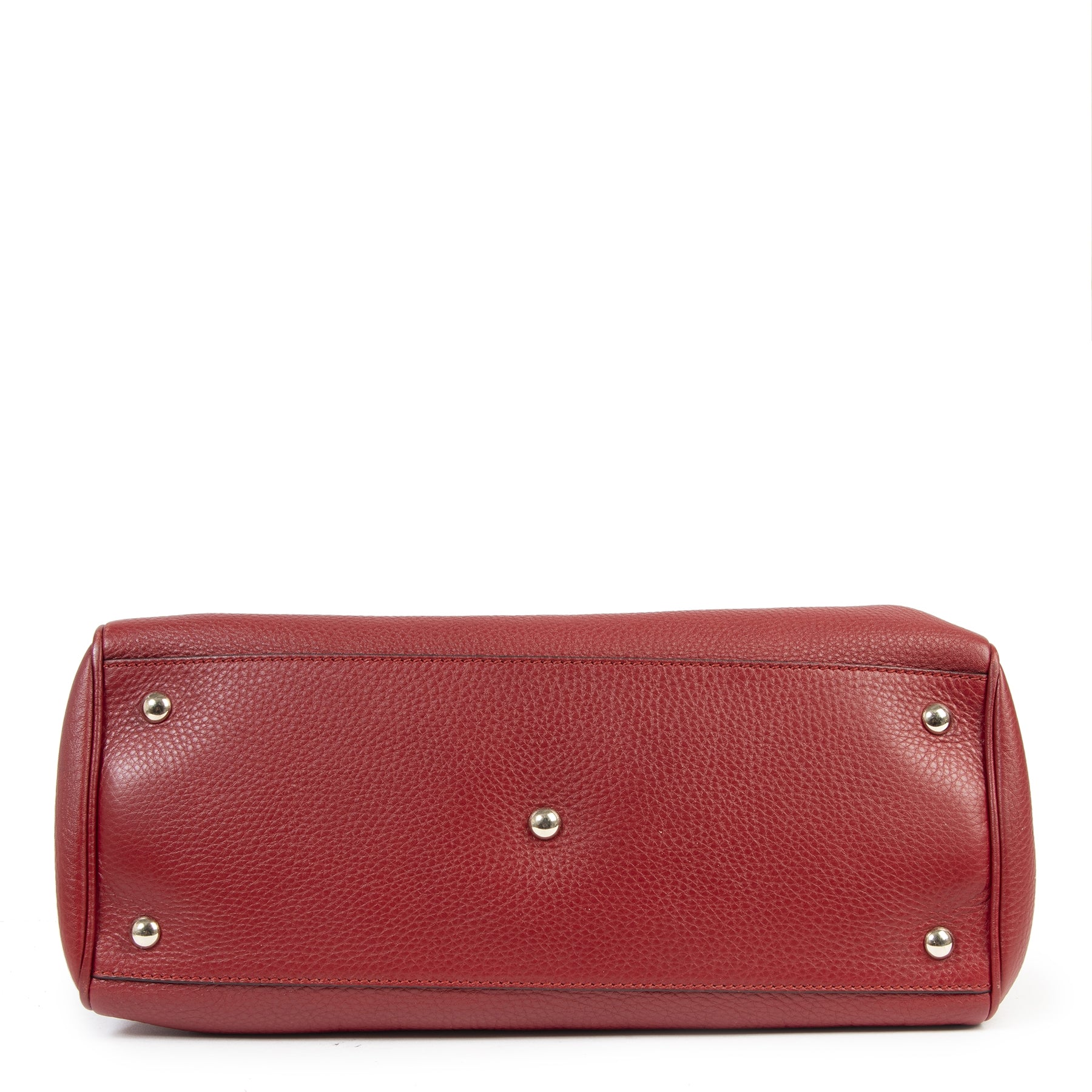 Authentic secondhand Gucci Red Bamboo Shopper Tote designer bags fashion luxury vintage webshop safe secure online shopping