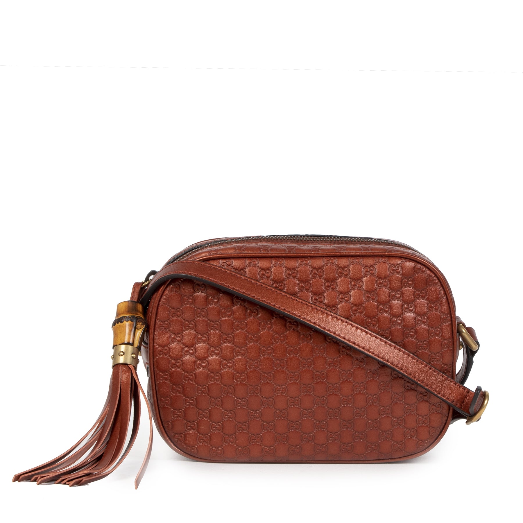 Gucci Bronze Metallic Microguccissima Sunshine Crossbody Bag