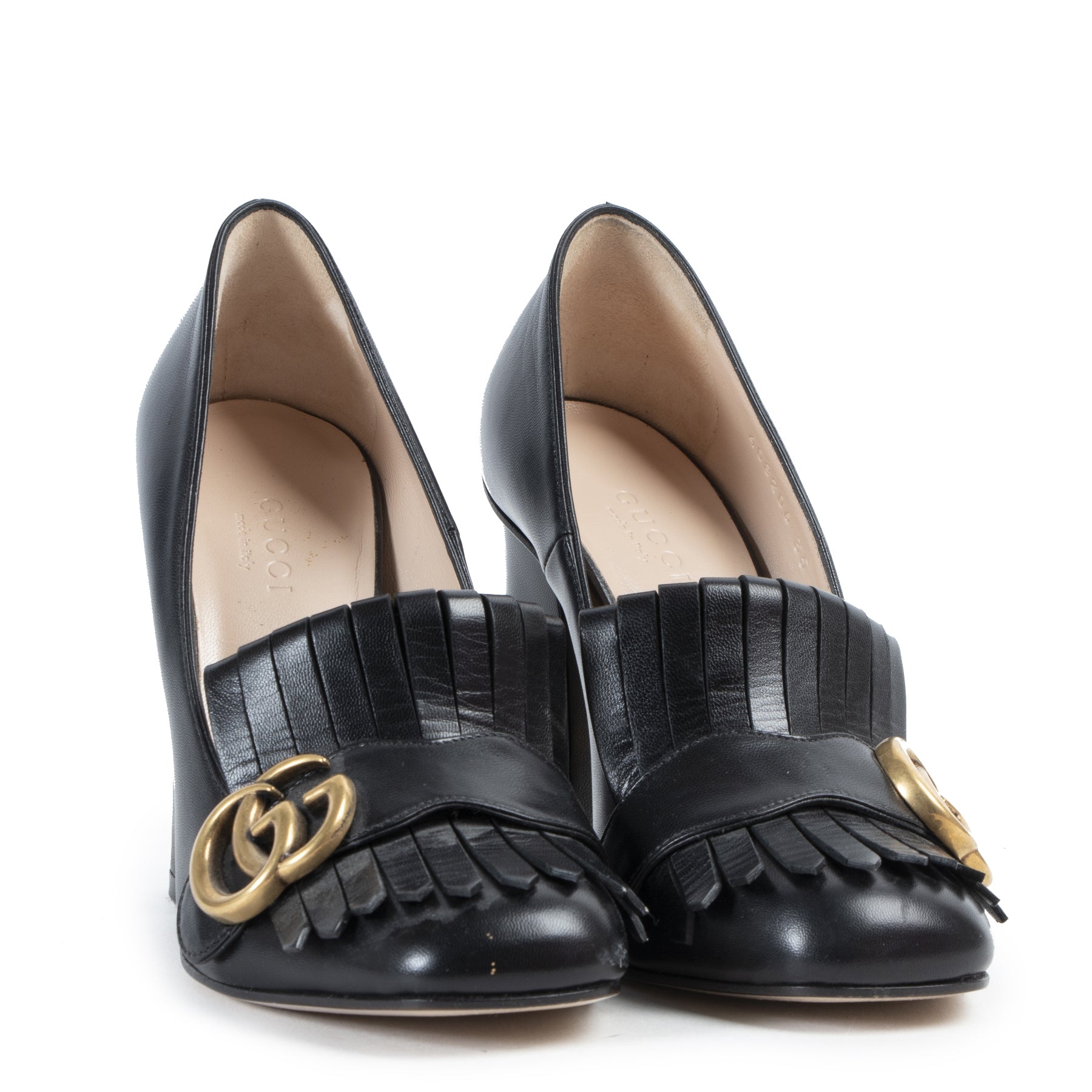 Gucci Marmont Black Leather Pumps - size 35