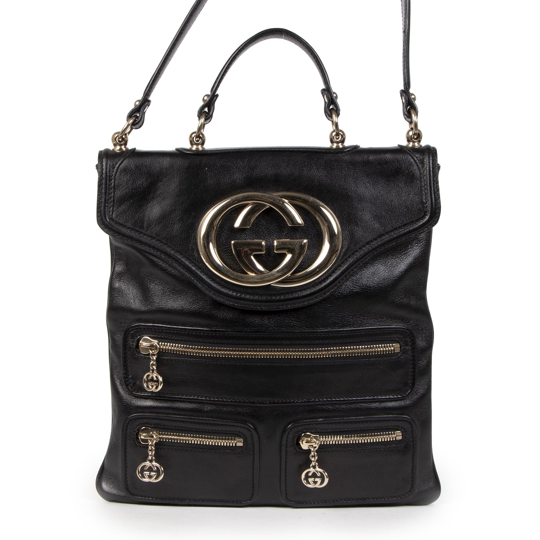 Authentic second-hand vintage Gucci Britt Messenger Bag buy online webshop LabelLOV