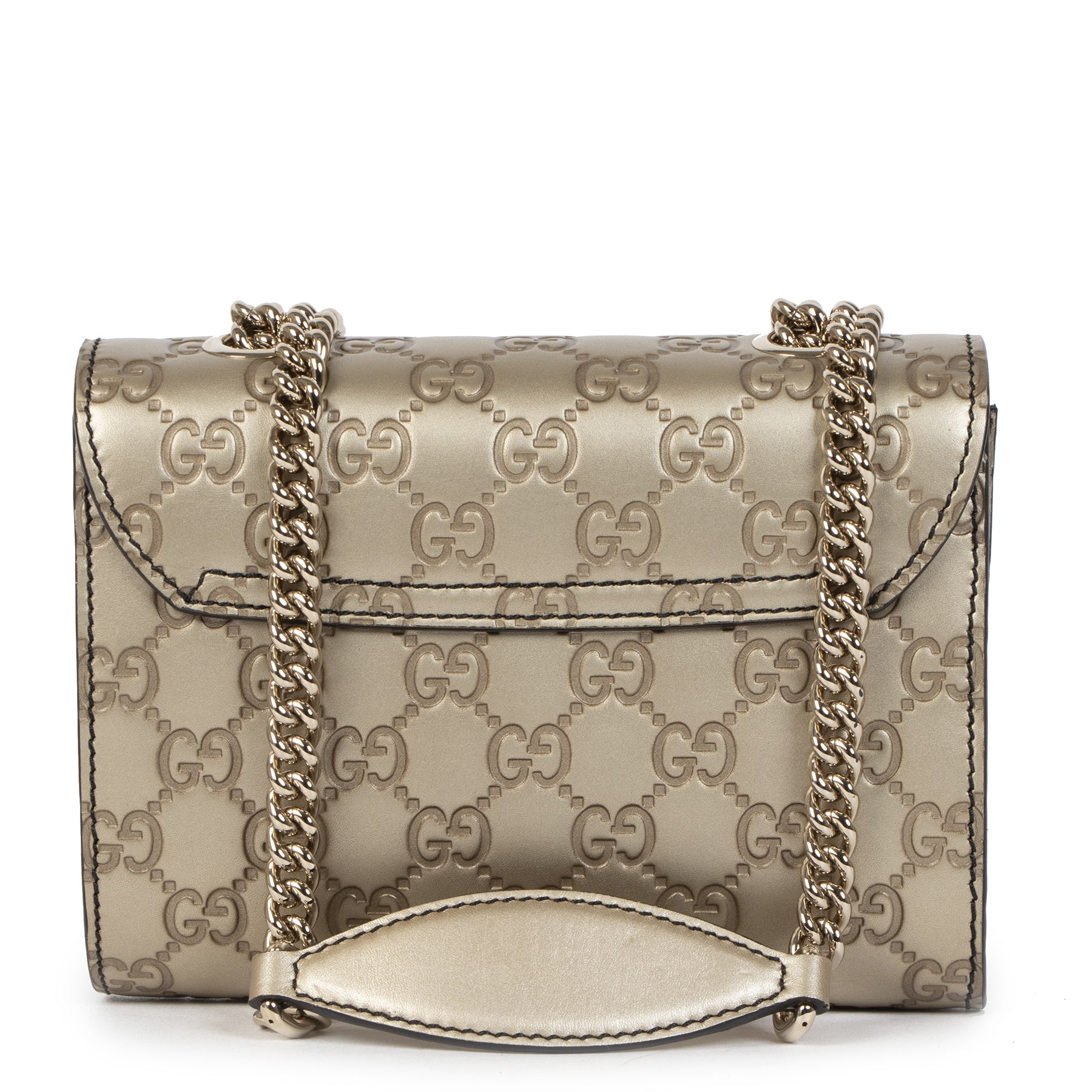 Authentique seconde-main vintage Gucci Emily Guccissima Bronze Crossbody Bag achète en ligne webshop LabelLOV