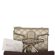 Authentieke tweedehands vintage Gucci Emily Guccissima Bronze Crossbody Bag koop online webshop LabelLOV