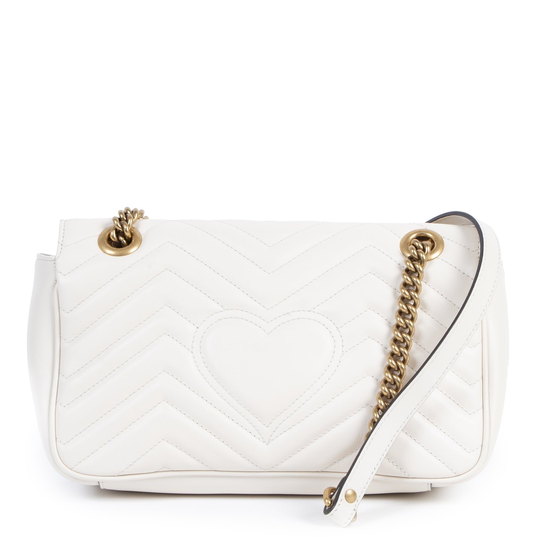 Authentique seconde-main vintage Gucci White Small Marmont Shoulder Bag achète en ligne webshop LabelLOV
