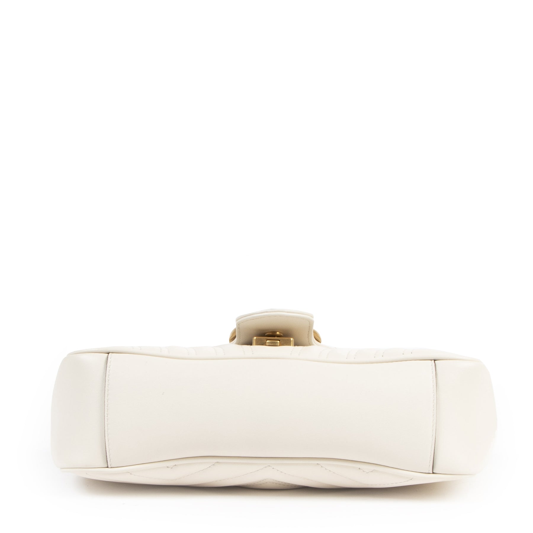 Authentic second-hand vintage Gucci White Small Marmont Shoulder Bag buy online webshop LabelLOV