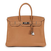 Hermes Birkin 35cm Gold Togo GHW aan de juiste prijs online in alle veiligheid bij LabelLOV Antwerpen België tweedehands luxe merken