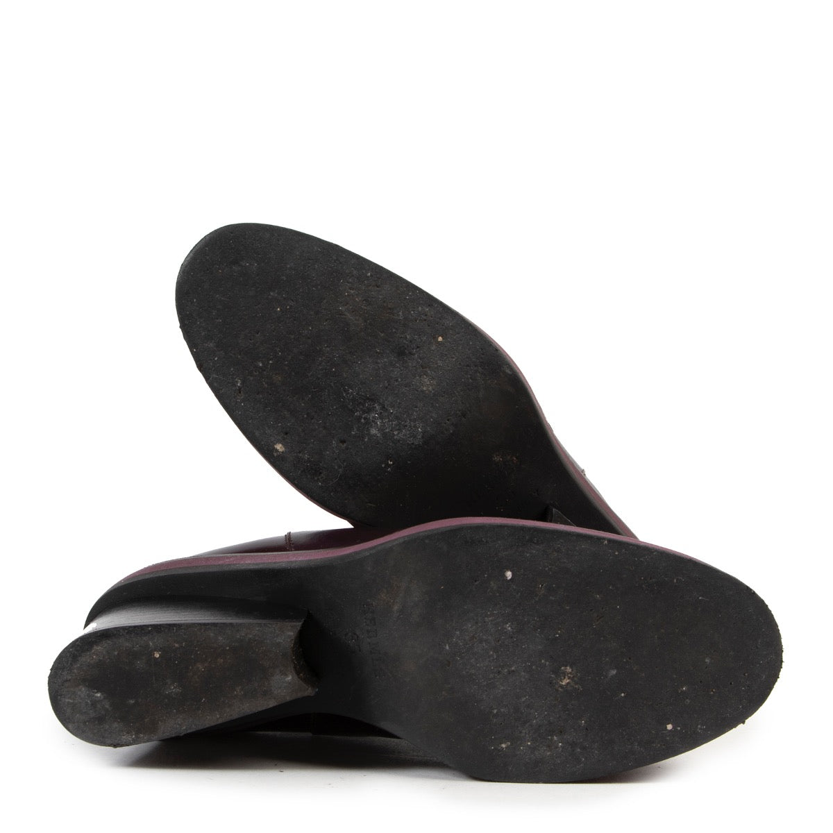 Achetez en ligne Hermès Burgundy cuir chaussures taille 35 au très bon état.