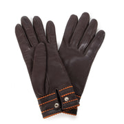 Authentic secondhand Hermès Brown Lambskin Leather Gloves designer accessories luxury vintage webshop designer brands safe secure online shopping worldwide shipping fashion designer bags