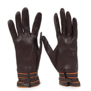 Authentieke Tweedehands Hermès Brown Lambskin Leather Gloves juiste prijs veilig online shoppen luxe merken webshop winkelen Antwerpen België mode fashion