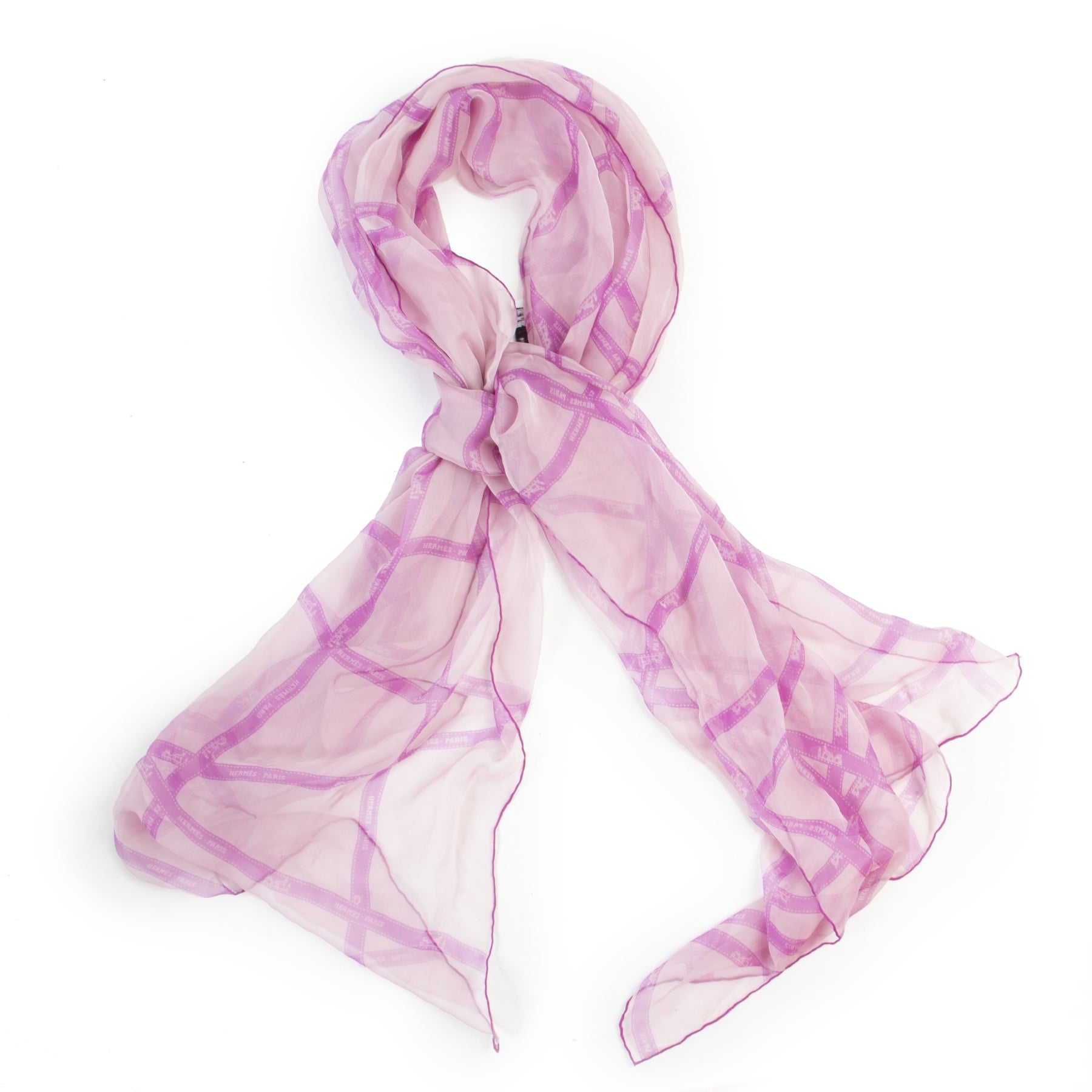 Authentieke Tweedehands Hermès Purple Silk Scarf juiste prijs veilig online shoppen luxe merken webshop winkelen Antwerpen België mode fashion