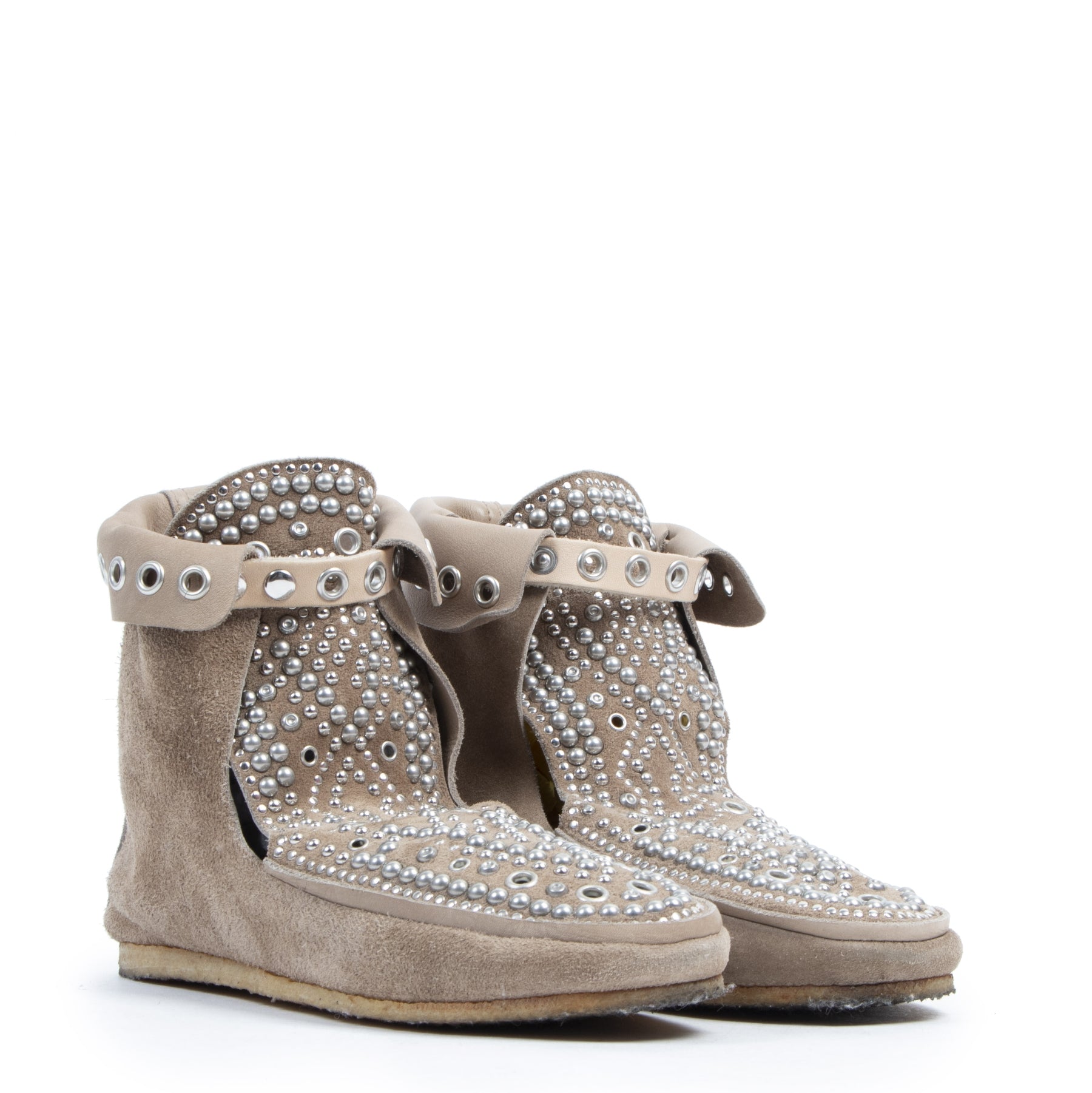 Authentique seconde-main vintage Isabel Marant Brown Studded Morley Moccasins - Size 36 achète en ligne webshop LabelLOV