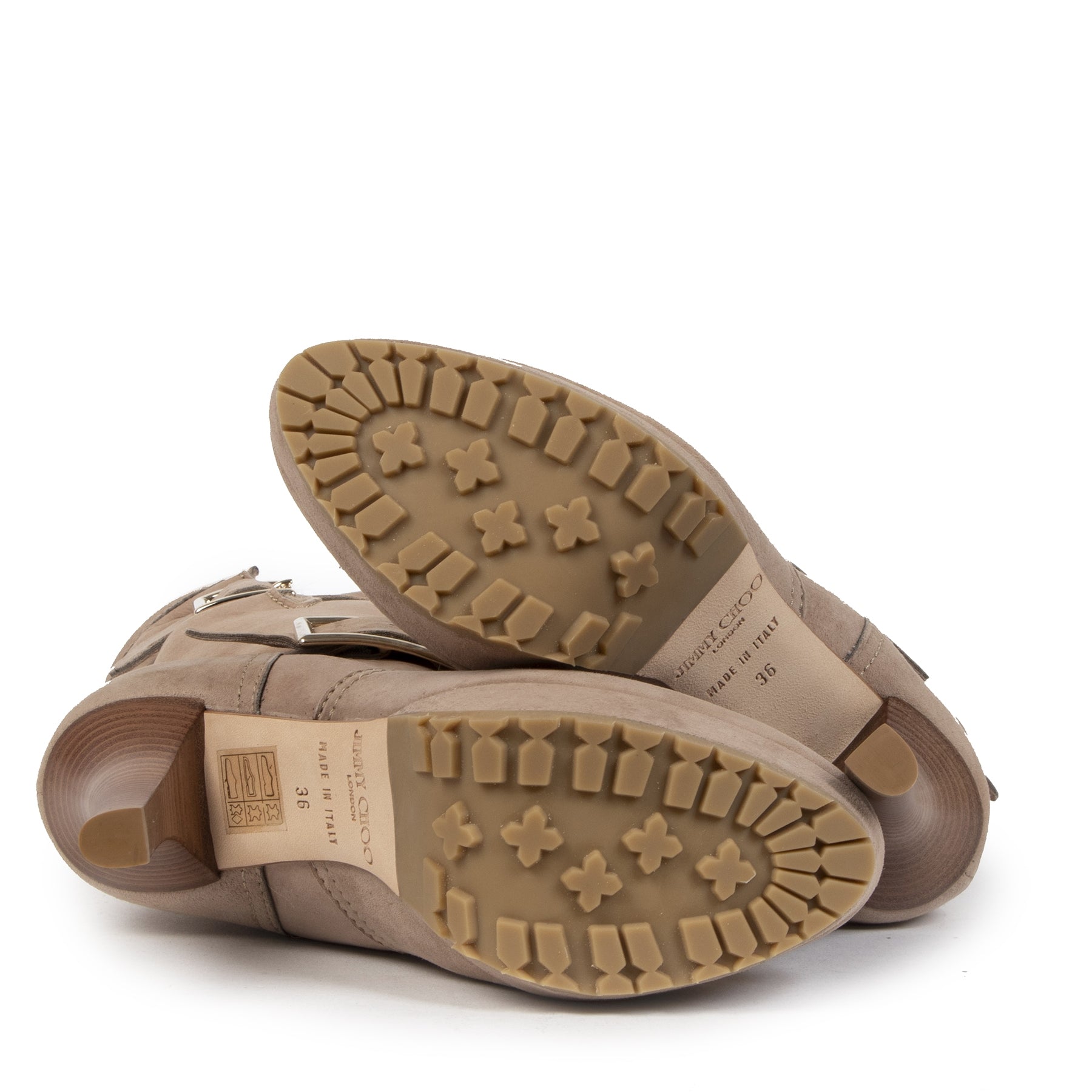 Jimmy Choo Beige Suede Shearling Dylan Boots aan de beste prijs bij Labellov