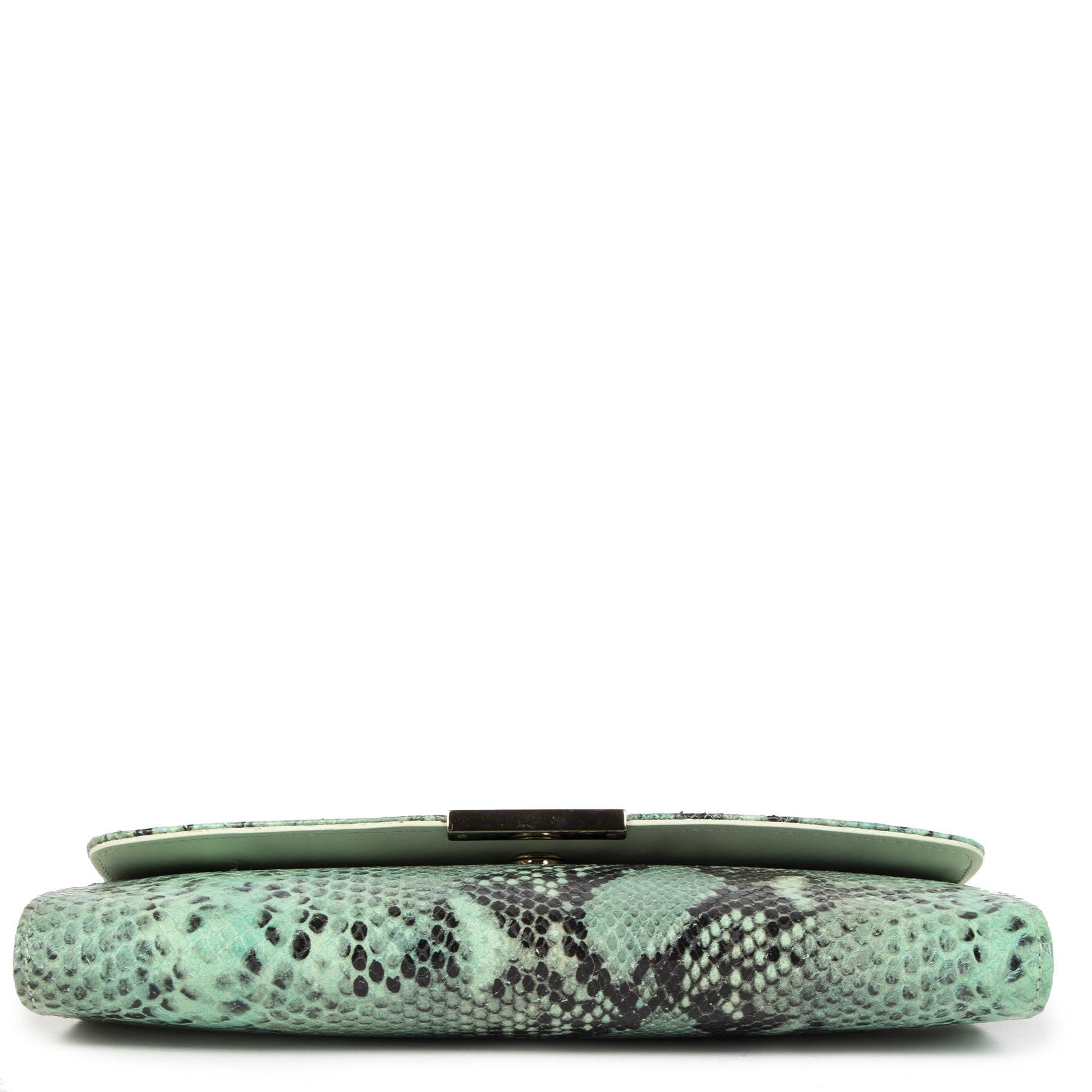 Authentic secondhand Jimmy Choo Green Python Clutch designer bags designer brands luxury vintage webshop safe secure online shopping worldwide shipping luxury vintage webshop fashion
