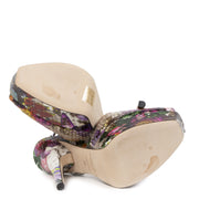 Jimmy Choo Floral Print Python Multicolor Sandals for sale online at Labellov