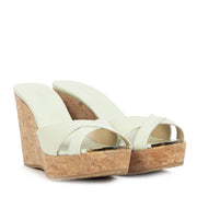 Jimmy Choo Keylime Green Patent Wedges for the best price at Labellov secondhand luxury