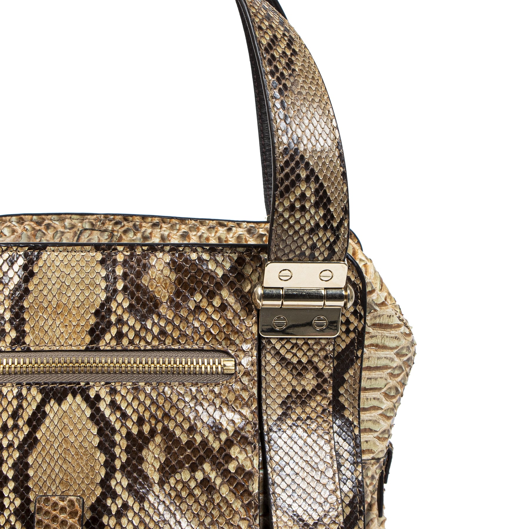 Authentieke Tweedehands Jimmy Choo Python Shoulder Bag juiste prijs veilig online shoppen luxe merken webshop winkelen Antwerpen België mode fashion