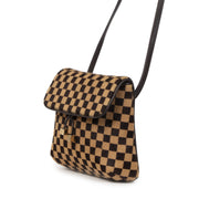 Authentieke Tweedehands Louis Vuitton Damier Pony Hair Crossbody Bag juiste prijs veilig online shoppen luxe merken webshop winkelen Antwerpen België mode fashion