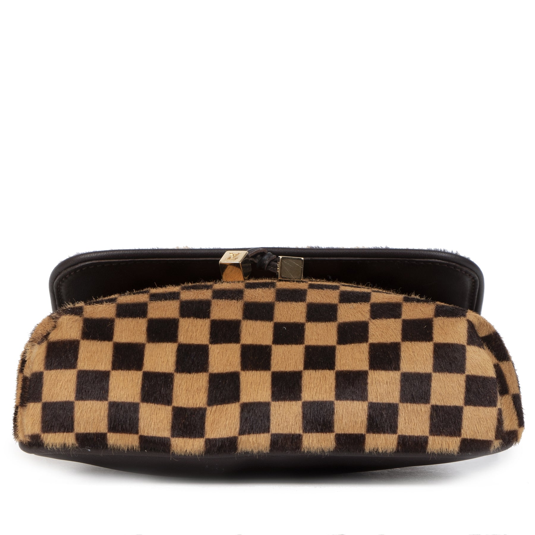 Authentic secondhand Louis Vuitton Damier Pony Hair Crossbody Bag designer bags designer brands luxury vintage webshop fashion safe secure online shopping worldwide shipping