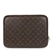 Authentieke Tweedehands Louis Vuitton Monogram 13inch Laptop Sleeve juiste prijs veilig online shoppen luxe merken webshop winkelen Antwerpen België mode fashion
