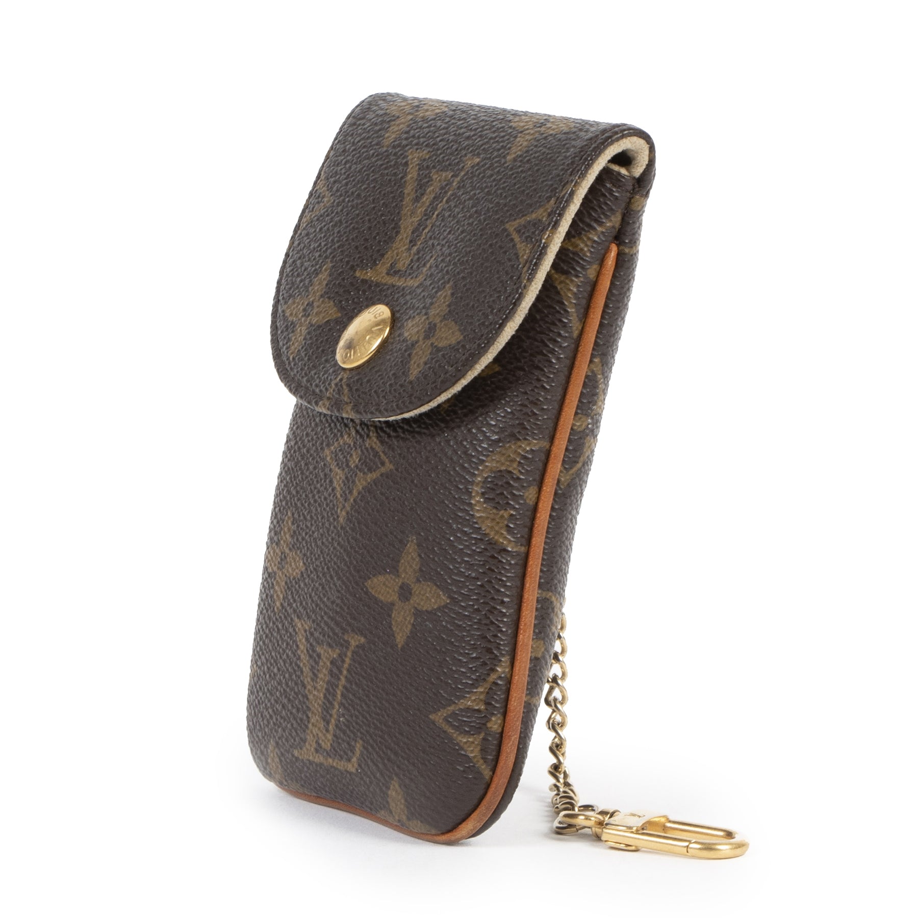 Authentieke Tweedehands Louis Vuitton Monogram Phone Holder juiste prijs veilig online shoppen luxe merken webshop winkelen Antwerpen België mode fashion