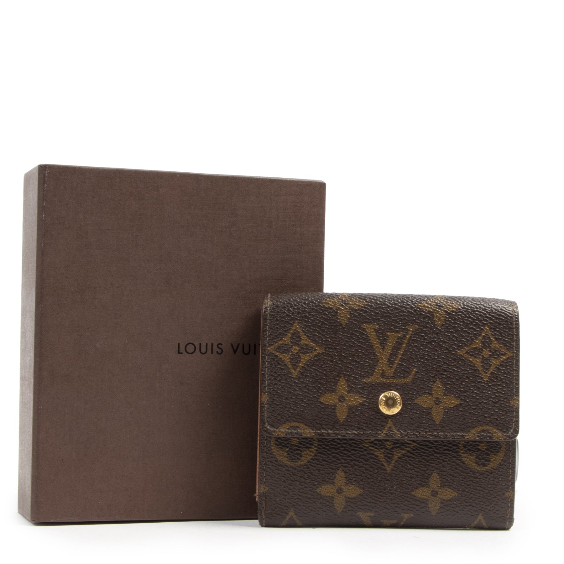 Authentique seconde-main vintage Louis Vuitton Elise Trifold Monogram Wallet achète en ligne webshop LabelLOV