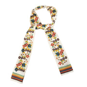 Louis Vuitton Silk Twilly Bandeau Scarf Flowers