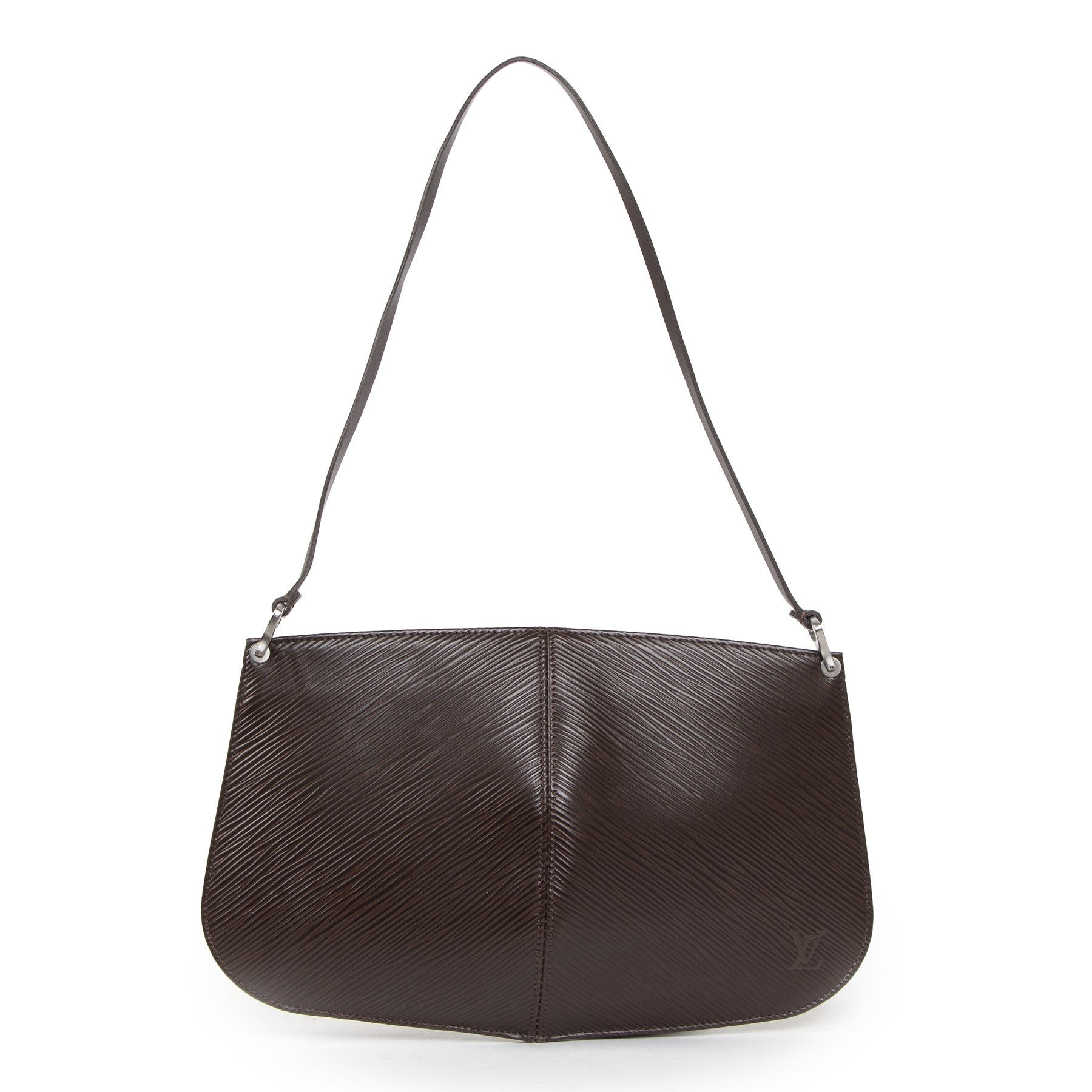 Authentieke tweedehands vintage Louis Vuitton Epi Leather Demi Lune Pochette koop online webshop LabelLOV