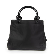 Authentic second-hand vintage Prada Black Nylon Top Handle Bag buy online webshop LabelLOV