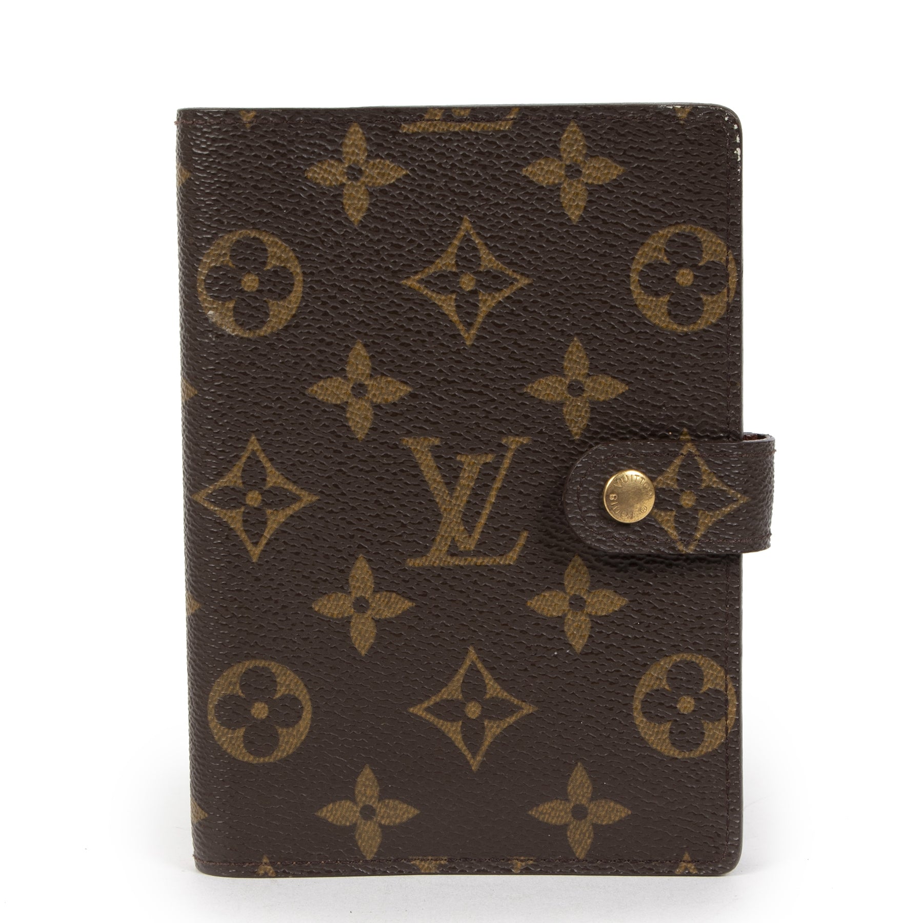 Authentic second-hand vintage Louis Vuitton Small Ring Agenda Cover buy online webshop LabelLOV
