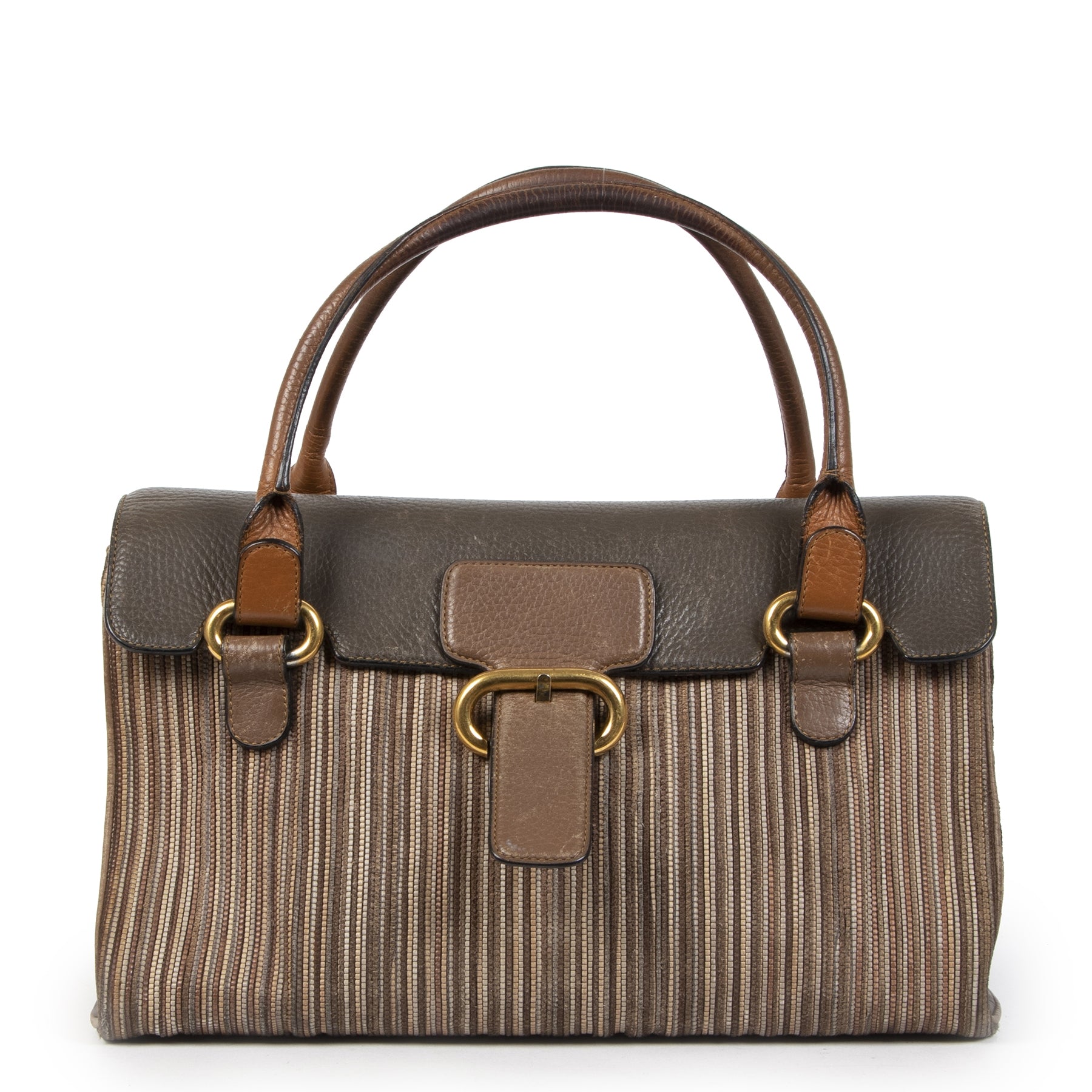shop safe online secondhand Delvaux Toile De Cuire Shoulder Bag