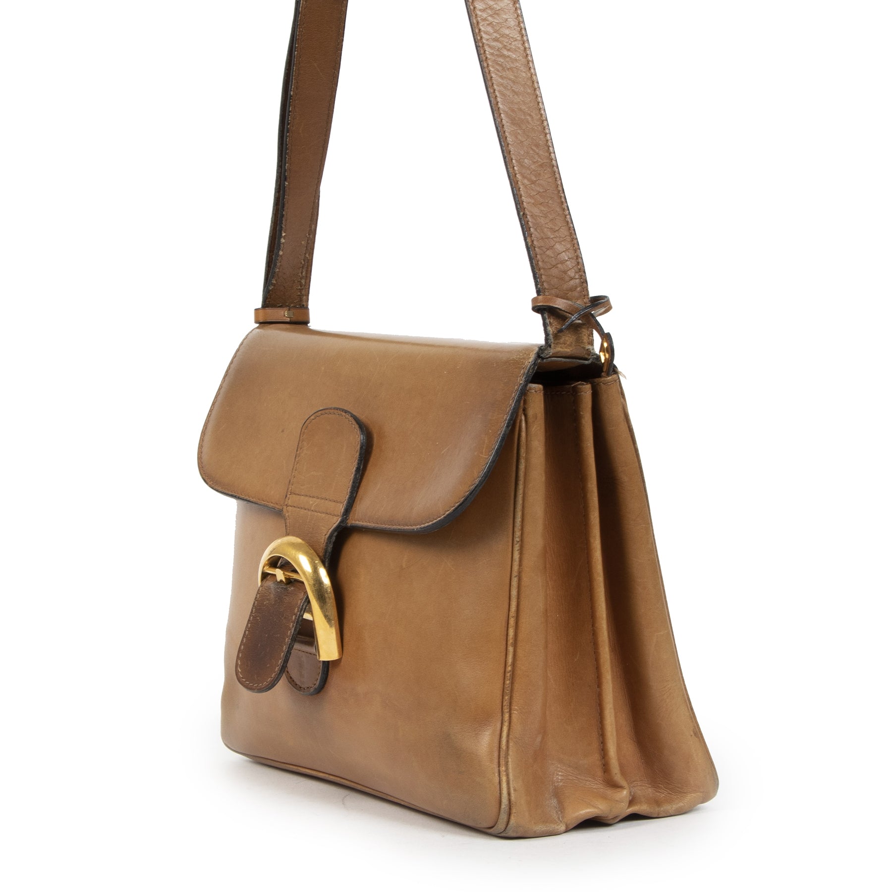 shop safe online Delvaux Vintage Cognac Brillant Baudrier