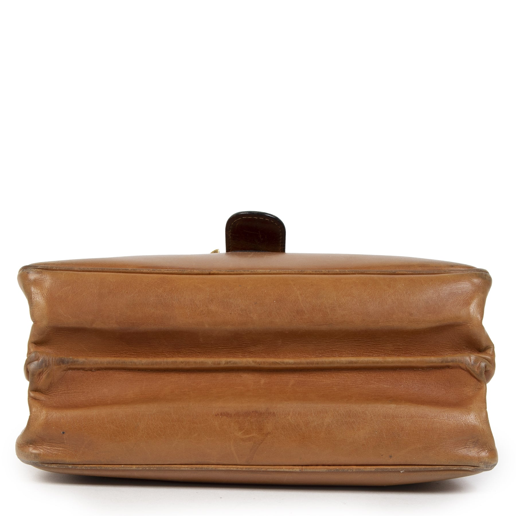 koop veilig online tegen de beste prijs Delvaux Vintage Cognac Brillant Baudrier