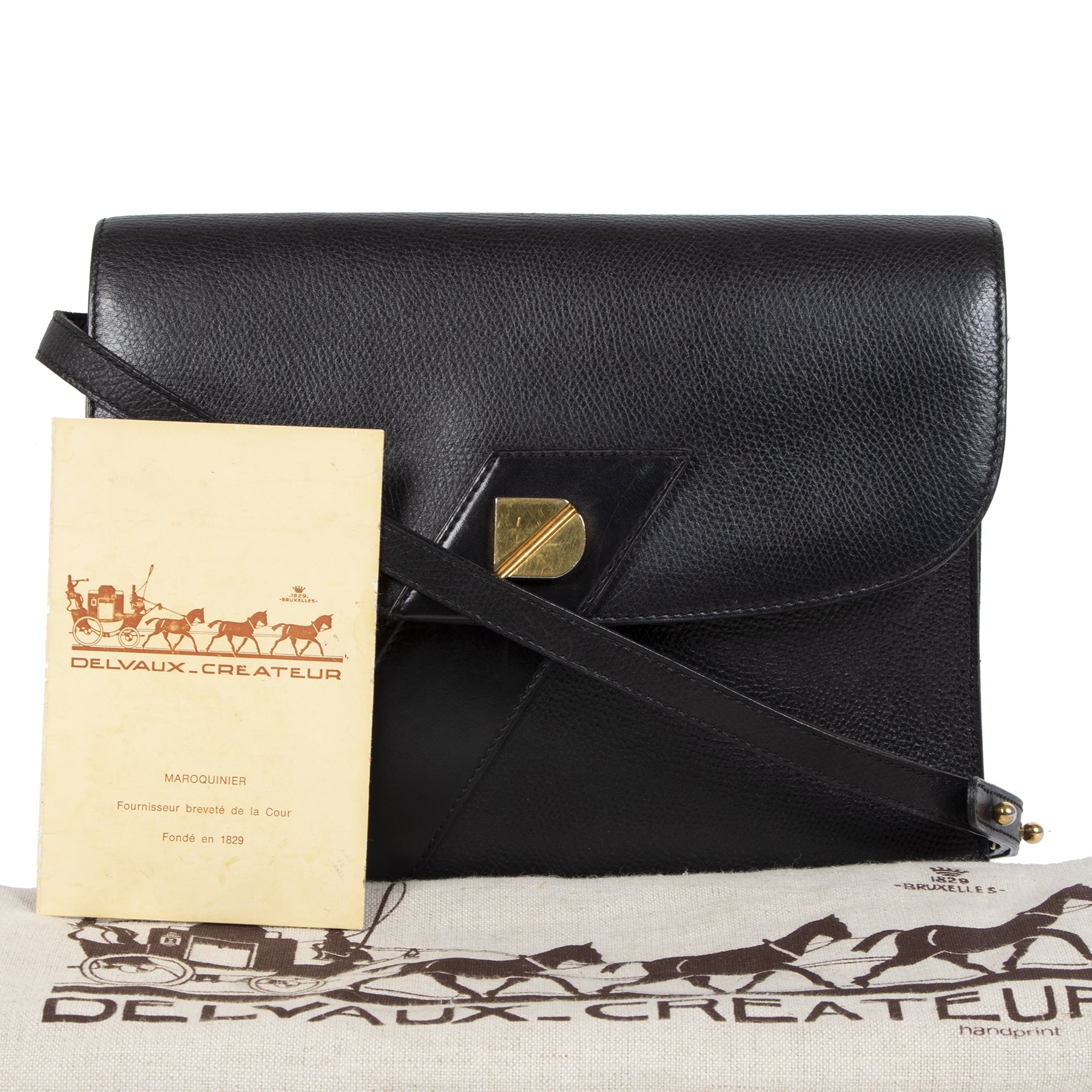 We buy and sell your authentic designer Delvaux Black Crossbody D Bag for the best price