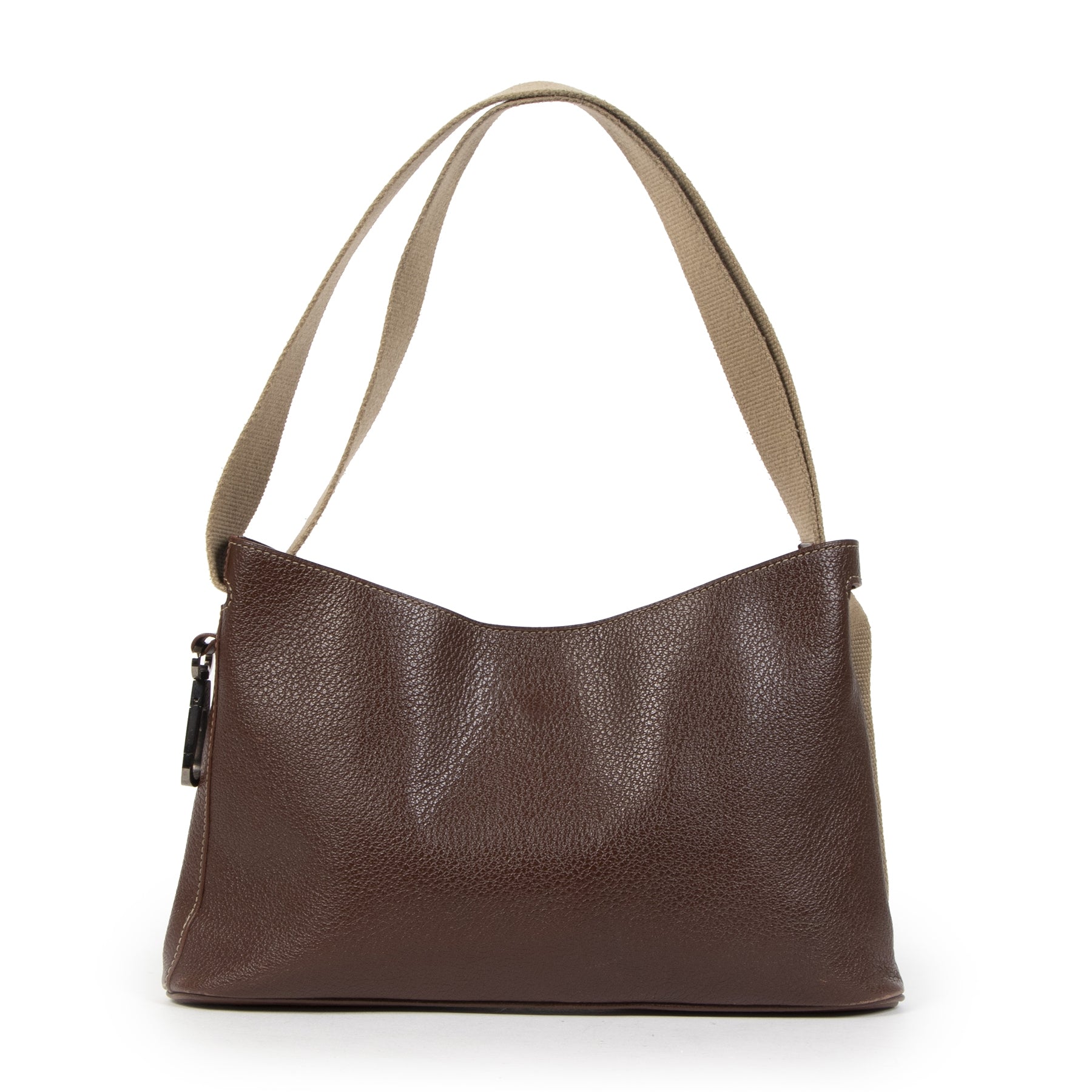 Authentieke tweedehands vintage Delvaux Brown Deux De Delvaux Shoulder Bag koop online webshop LabelLOV