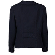 Chanel Dark Navy Tweed Jacket - size 42