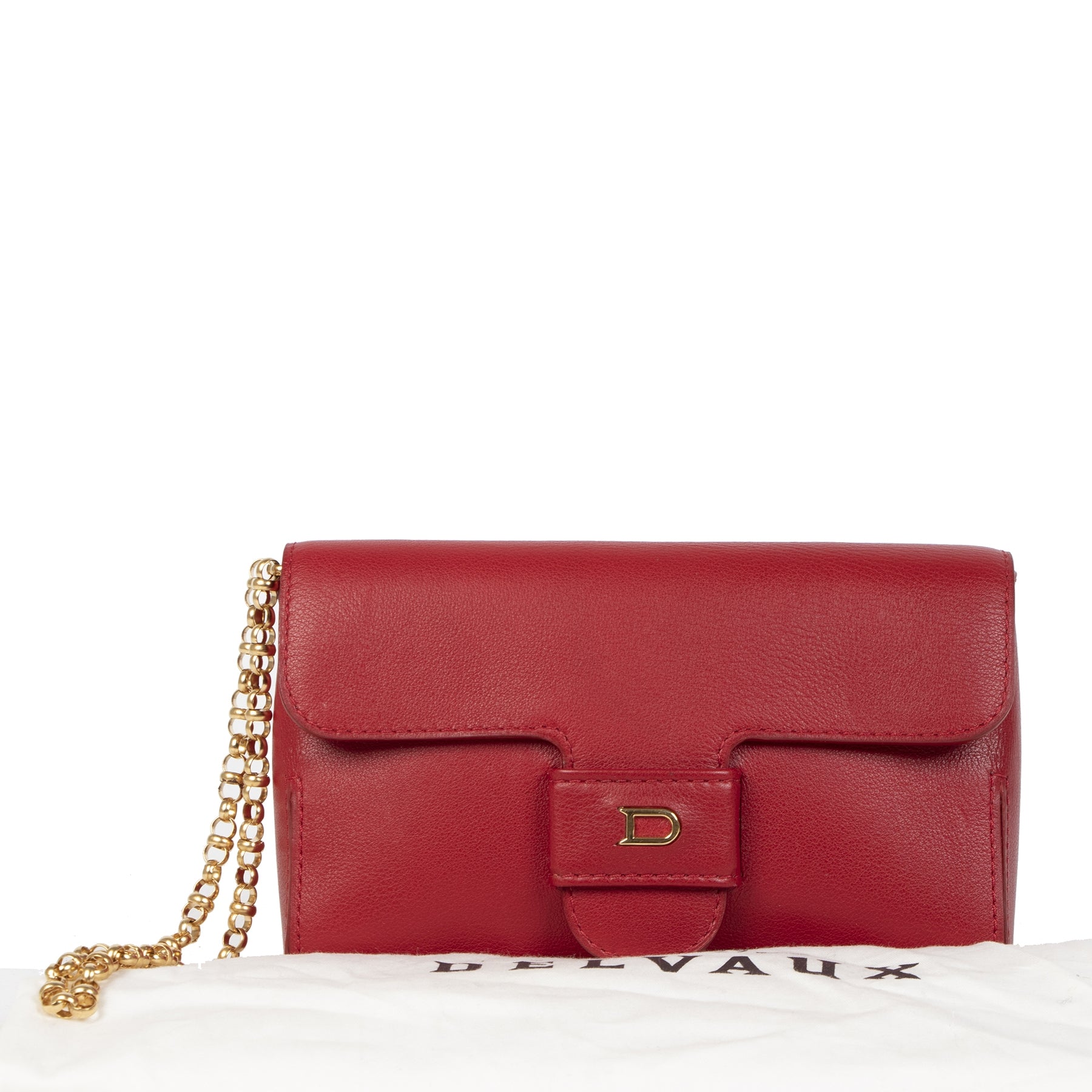 Delvaux Red Chain Evening Bag te koop aan de beste prijs bij Labellov