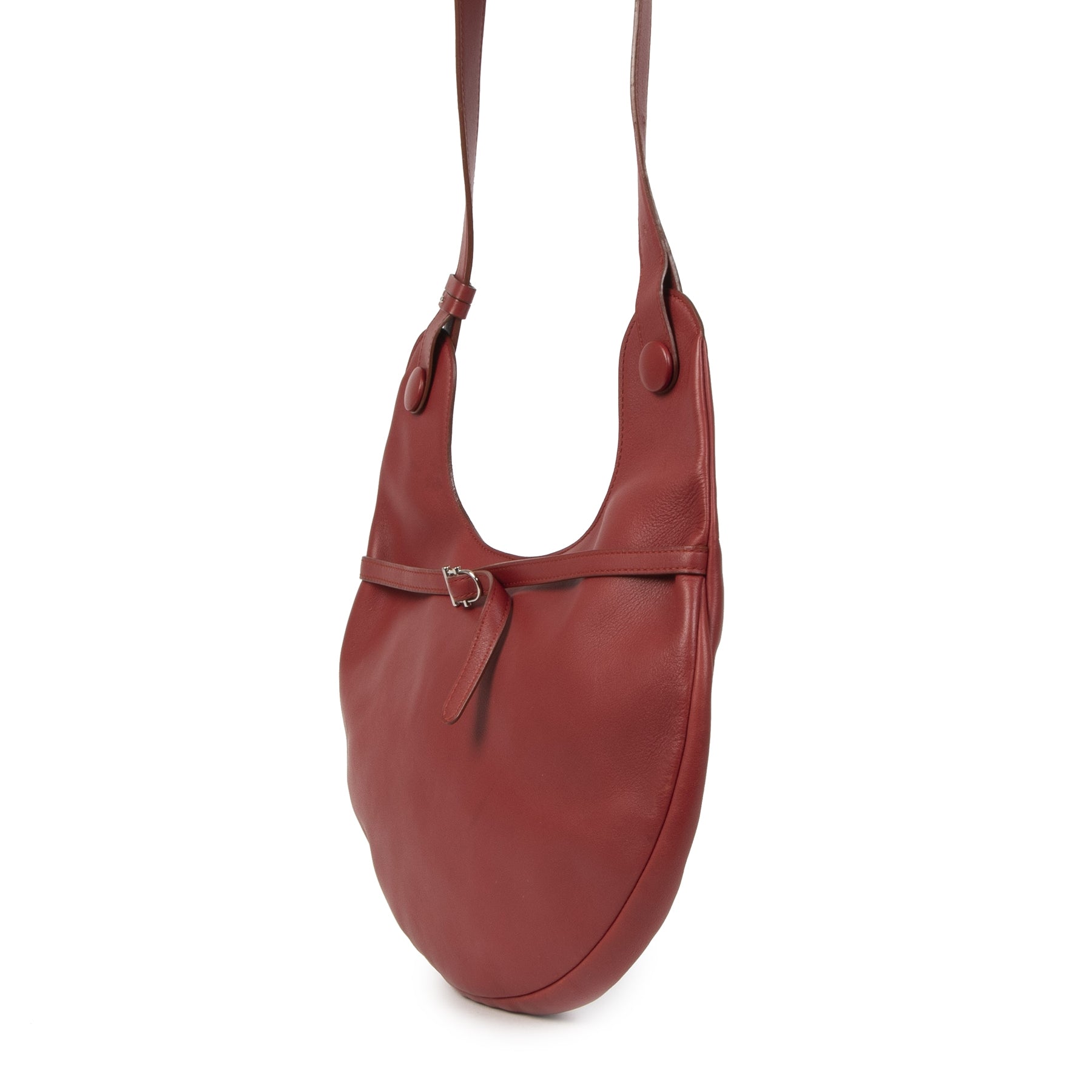 Authentique seconde-main vintage Delvaux Red Crossbody Bag achète en ligne webshop LabelLOV