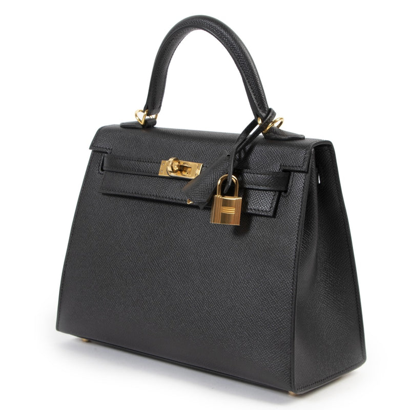 Hermès Kelly 25 Black Epsom GHW