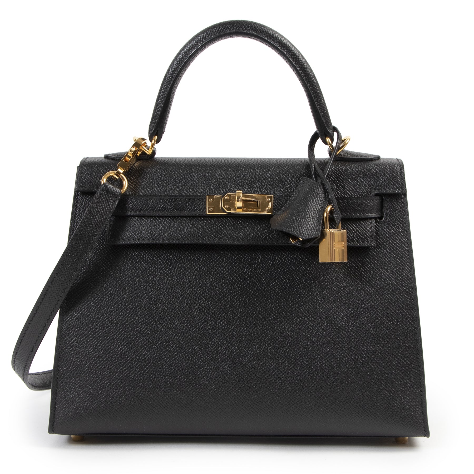 Hermès Kelly 25 Black Epsom GHW